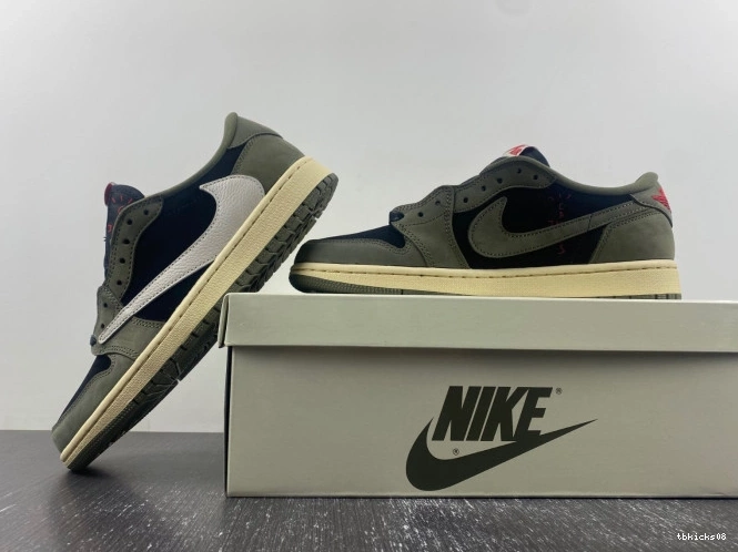 Rep TBkick OLIVE' SCOTT SP 'BLACK X 1 DM7866-002 OG TRAVIS AIR JORDAN LOW 0811